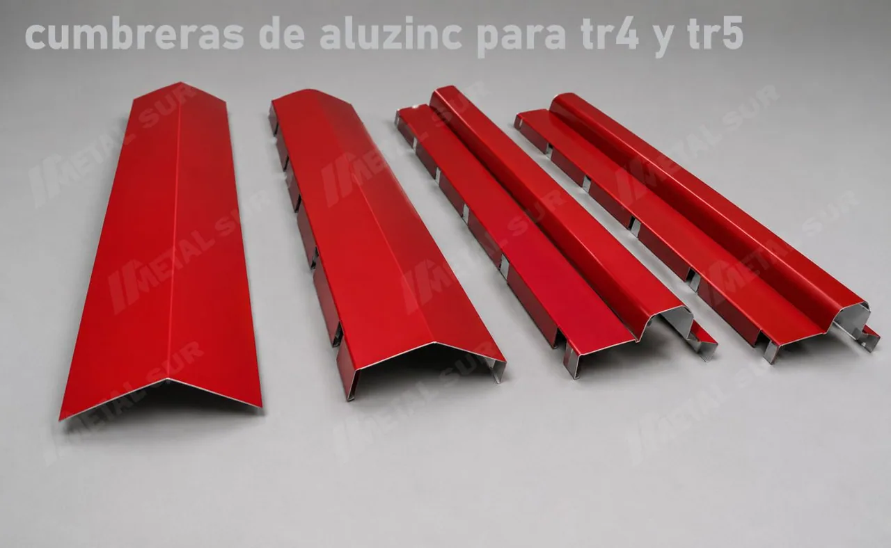 Modelos de cumbreras de Aluzinc para perfiles de cobertura