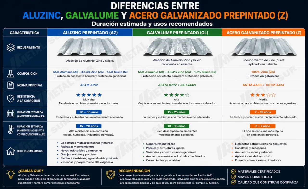 Calidades de Aluzinc 3