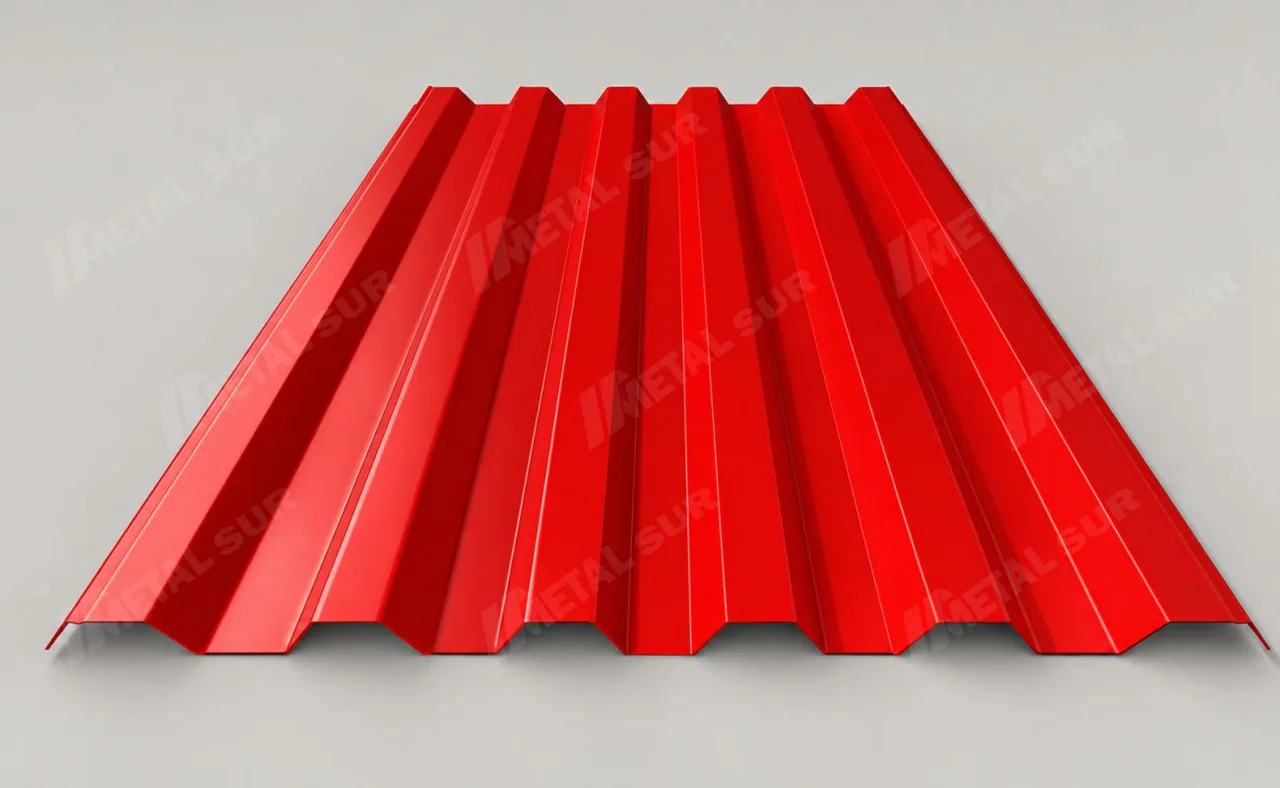 Perfil de Aluzinc TR6 fabricado por Metal Sur en Arequipa