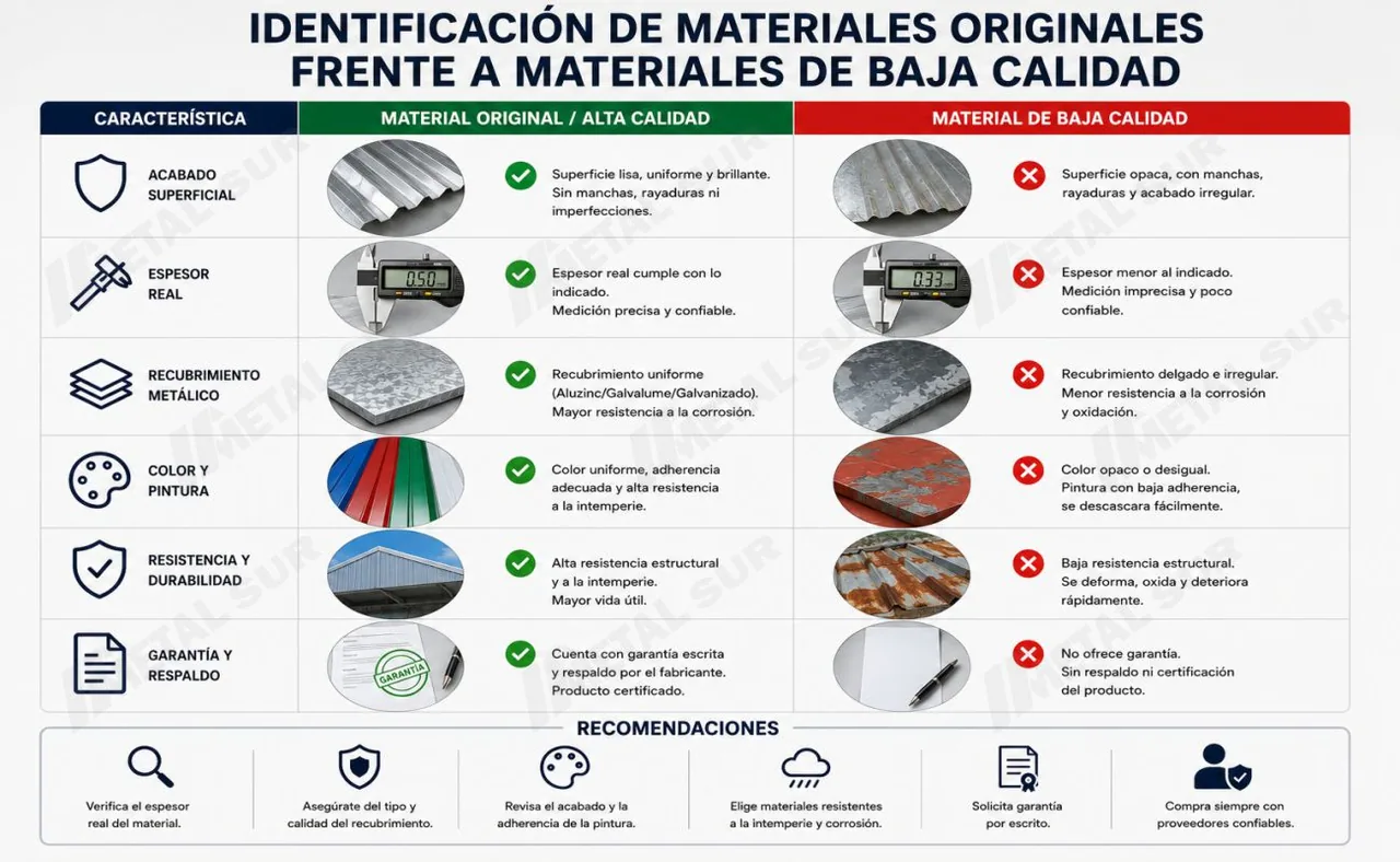 Calidades de Aluzinc 7