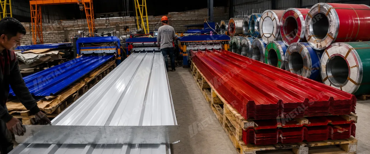 Fabricación de Aluzinc TR4 en Arequipa: perfiladora de Metal Sur en Cerro Colorado
